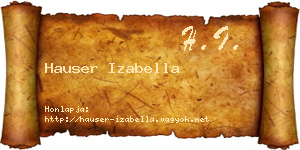 Hauser Izabella névjegykártya